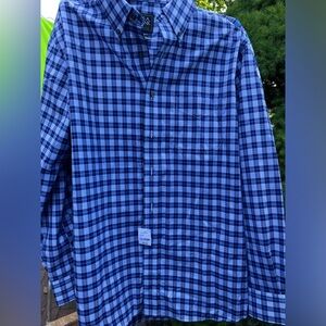 Men’s Joseph Banks, blue plaid brand new large shirt